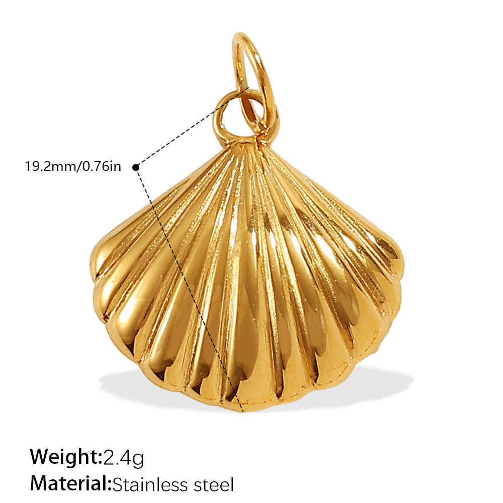Aurelia Organic Stainless Steel Necklace — 18K Gold PVD — FOG-NK-0194-GD