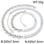 Mariner Link Stainless Steel Bracelet — Polished Steel — FOG-BR-0066-ST
