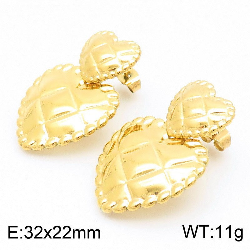 Celia Minimalist Stainless Steel Earrings — 18K Gold PVD — FOG-ER-0128-GD