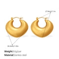 Celia Minimalist Stainless Steel Earrings — 18K Gold PVD — FOG-ER-0332-GD