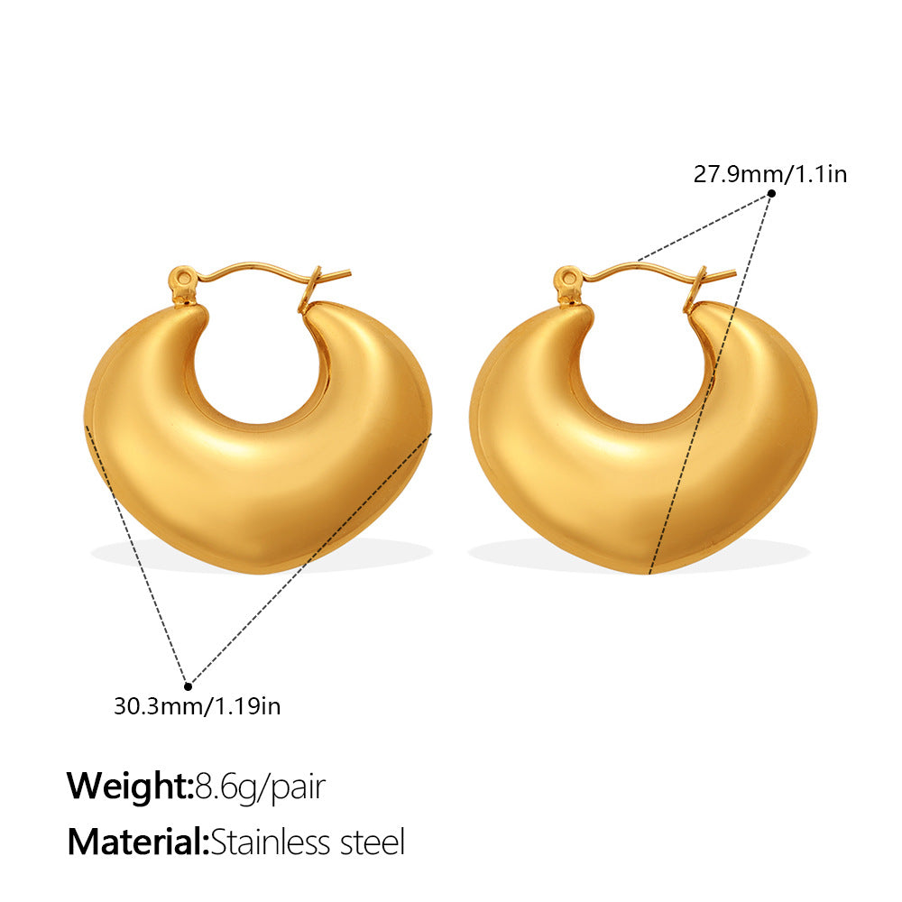 Celia Minimalist Stainless Steel Earrings — 18K Gold PVD — FOG-ER-0332-GD