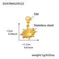 Mira Organic Stainless Steel Pendant — 18K Gold PVD — FOG-PD-0578-GD