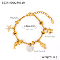 Liora Organic Stainless Steel Bracelet — 18K Gold PVD — FOG-BR-0590-GD