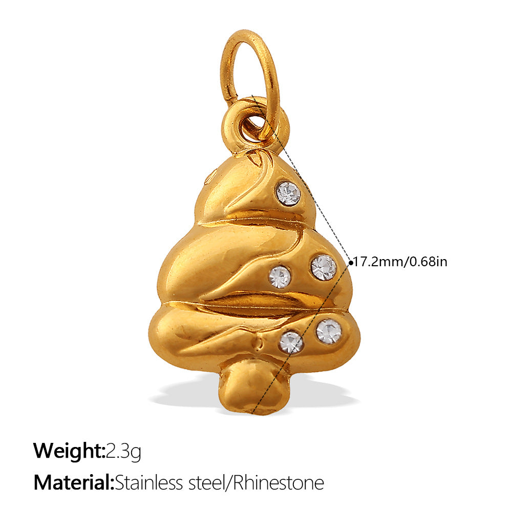 Luna Modern Stainless Steel Charm — 18K Gold PVD — FOG-CH-0057-GD
