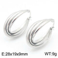 Arden Statement Stainless Steel Earrings — Polished Steel — FOG-ER-0133-ST