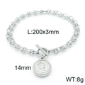Arden Contemporary Stainless Steel Bracelet — Polished Steel — FOG-BR-0001-ST