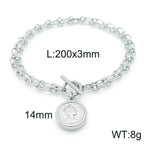 Arden Contemporary Stainless Steel Bracelet — Polished Steel — FOG-BR-0001-ST