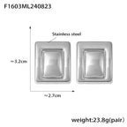 Liora Contemporary Stainless Steel Earrings — Polished Steel — FOG-ER-0437-ST