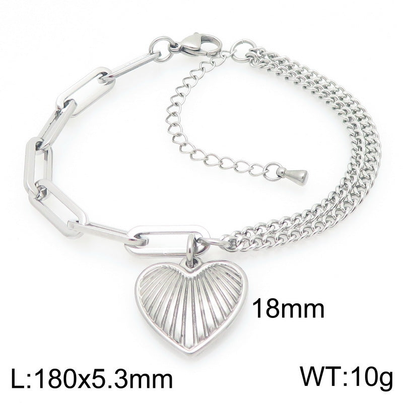 Selene Organic Stainless Steel Bracelet — Polished Steel — FOG-BR-0101-ST
