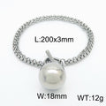 Mira Statement Stainless Steel Bracelet — Polished Steel — FOG-BR-0041-ST