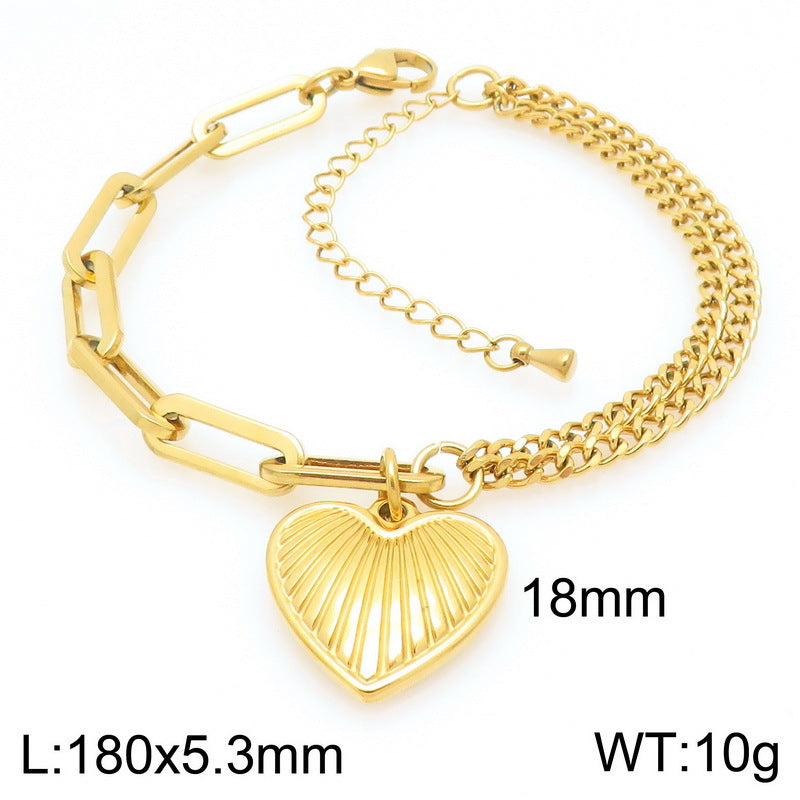 Selene Sculptural Stainless Steel Bracelet — 18K Gold PVD — FOG-BR-0101-GD