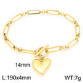 Celia Polished Stainless Steel Bracelet — 18K Gold PVD — FOG-BR-0024-GD