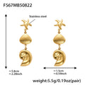 Aurelia Organic Stainless Steel Earrings — 18K Gold PVD — FOG-ER-0472-GD