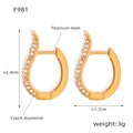 Pavé Crystal Stainless Steel Earrings — 18K Gold PVD — FOG-ER-0451-GD