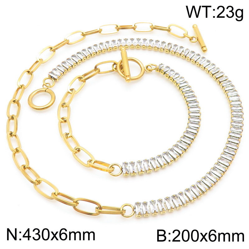 Mariner Link Stainless Steel Bracelet — 18K Gold PVD — FOG-BR-0005-GD