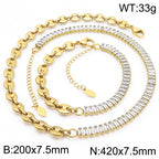Mariner Link Stainless Steel Bracelet — 18K Gold PVD — FOG-BR-0066-GD