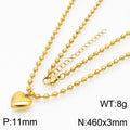 Mira Sculptural Stainless Steel Necklace — 18K Gold PVD — FOG-NK-0073-GD