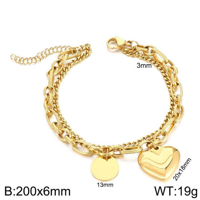 Cleo Sculptural Stainless Steel Bracelet — 18K Gold PVD — FOG-BR-0072-GD