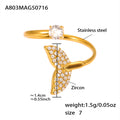 Fishtail Stainless Steel Ring — 18K Gold PVD — FOG-RG-0093-GD