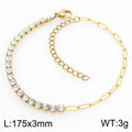 Mira Polished Stainless Steel Bracelet — 18K Gold PVD — FOG-BR-0086-GD