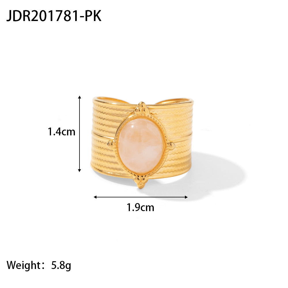Aurelia Organic Stainless Steel Ring — 18K Gold PVD — FOG-RG-0021-GD