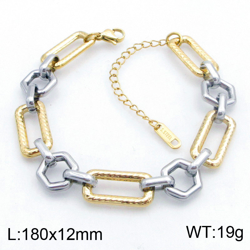 Liora Contemporary Stainless Steel Bracelet — 18K Gold PVD — FOG-BR-0079-GD