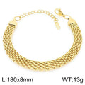 Luna Organic Stainless Steel Bracelet — 18K Gold PVD — FOG-BR-0067-GD