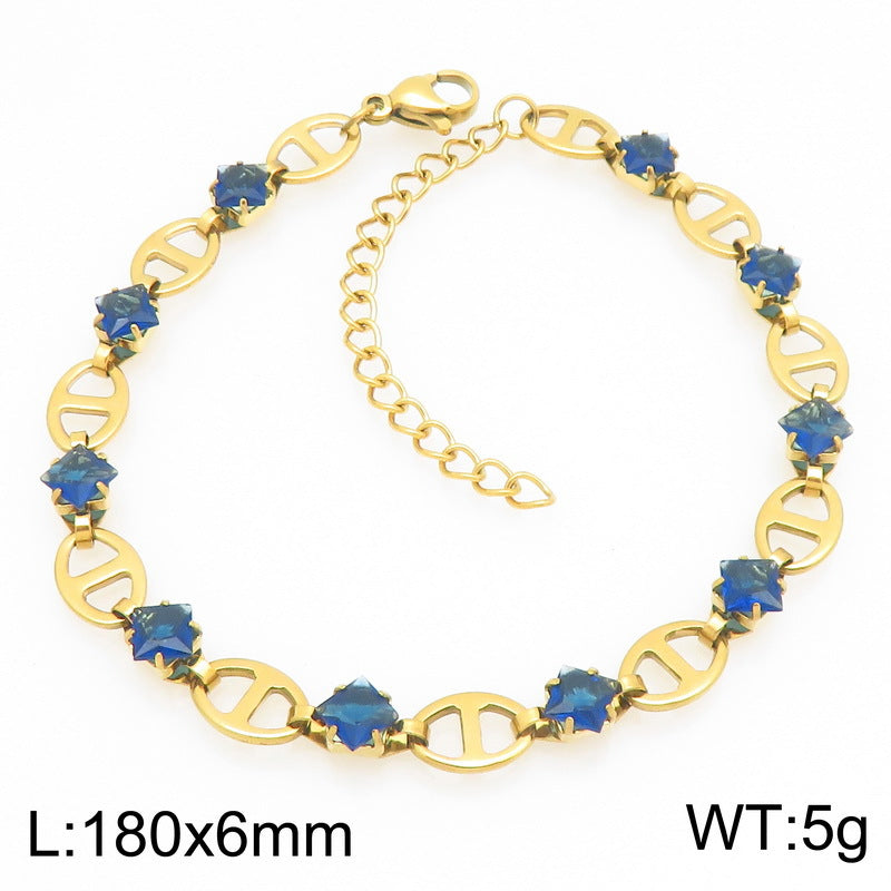 Vela Minimalist Stainless Steel Bracelet — 18K Gold PVD — FOG-BR-0083-GD