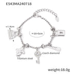 Aster Bold Stainless Steel Bracelet — Polished Steel — FOG-BR-0581-ST