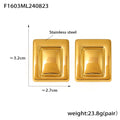 Liora Contemporary Stainless Steel Earrings — 18K Gold PVD — FOG-ER-0435-GD