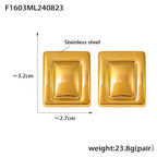 Liora Contemporary Stainless Steel Earrings — 18K Gold PVD — FOG-ER-0435-GD