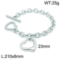 Arden Modern Stainless Steel Bracelet — Polished Steel — FOG-BR-0034-ST