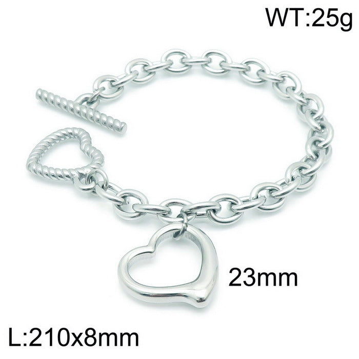 Arden Modern Stainless Steel Bracelet — Polished Steel — FOG-BR-0034-ST