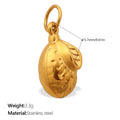 Elara Bold Stainless Steel Charm — 18K Gold PVD — FOG-CH-0050-GD