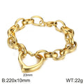 Maris Polished Stainless Steel Bracelet — 18K Gold PVD — FOG-BR-0058-GD