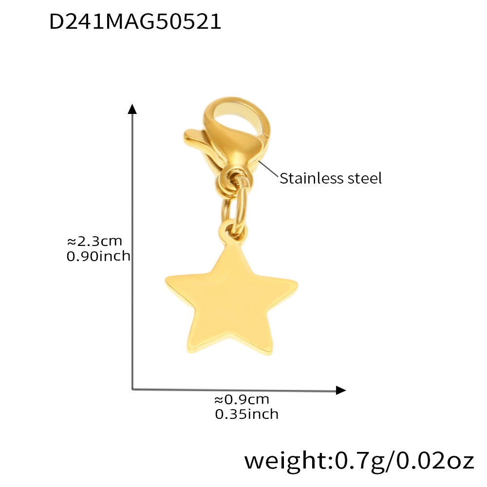 Celestial Star Stainless Steel Pendant — 18K Gold PVD — FOG-PD-0573-GD